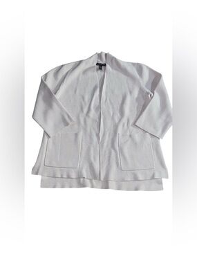 Eileen Fisher size S 80% Silk $ 20% Organic Cotton Open Front Cardigan